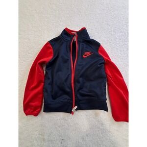 Nike Toddler Boys Track Jacket Navy Blue Red Full Zip Size 2T Sportswear Futura